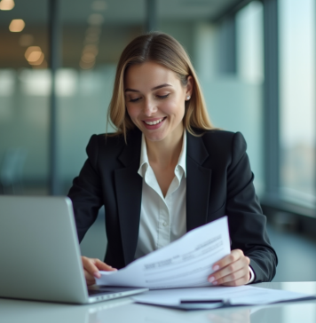 Optimiser la protection de votre société avec une assurance multirisques entreprise : les points essentiels Femme d'affaires souriante en bureau moderne