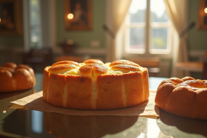 gateau-basque-musee Gâteau basque exposé dans un musée en lumière naturelle