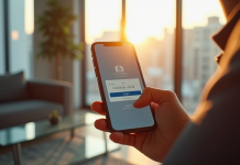 Personne utilisant un smartphone pour une verification bancaire