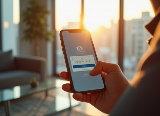 Une revue détaillée du système Certicode Plus Personne utilisant un smartphone pour une verification bancaire