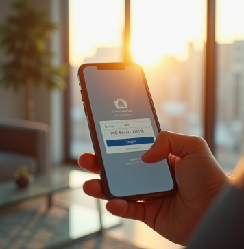 Personne utilisant un smartphone pour une verification bancaire