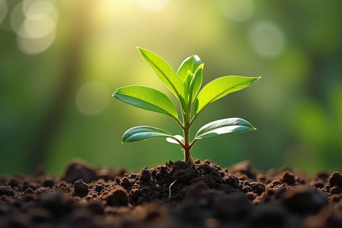 Gros plan sur un oleander planté dans un sol humide